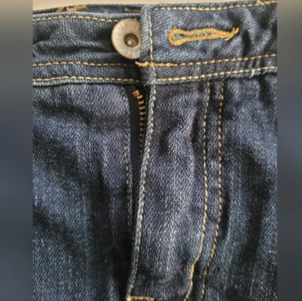 Justice Blue Denim Raw Edge Distressed Mini Skirt Size 12 Regular Girls